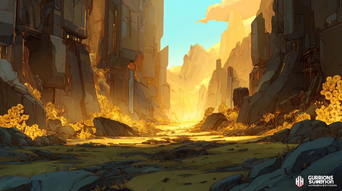 Forge Valley — Guardians of Light environment art